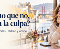 Has dicho que no. ¿Y ahora la culpa? Aprender a poner límites en Bilbao y online. Imagen ilustrativa junto a la ría y anagrama original de Bravo de Medina.